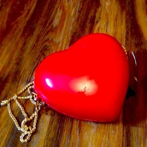 Cute jelly heart red purse
